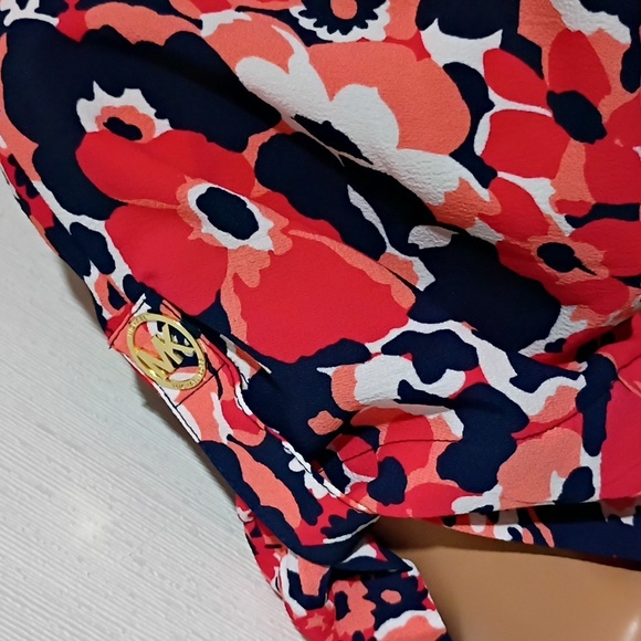 Michael Kors Floral Blouse - Pink and Navy - Picture 3 of 6